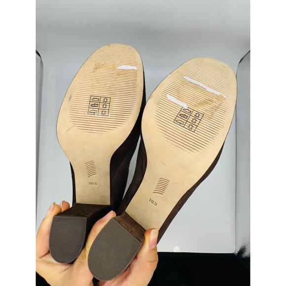 PAIGE Chocolate Suede round Pointed Kyra Ankle Boots  size 10.5 - Picture 8 of 10